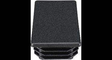rechthoek insteekdop - 80x40mm - 4 stuks - lichtgewicht geribbelde eindkap - inslagdop - kunststofdop