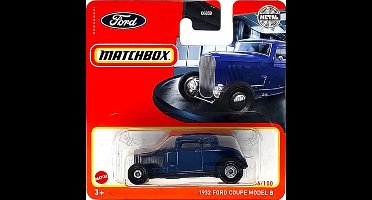 MATCHBOX 1932 FORD COUPE MODEL B OLD BLEU 66/100 1:64 METAL SHORT CART