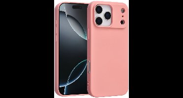 TUNIQ Back cover - iPhone 17 Pro Max - Zalmroze - Minimalistisch design - Verhoogde randen