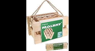 Tactic Mölkky Tournament Set – Vang- en Werpspel - Origineel Fins Houten Werpspel In Luxe Houten Draagkist – Duurzaam Berkenhout – Met Gratis Score-App - Inclusief Mölkkaari Werpboog