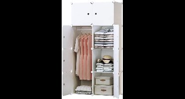 DailySupplies® Dressing Kasten - Kledingkast - Kledingkasten Slaapkamer - Organizer - Wit