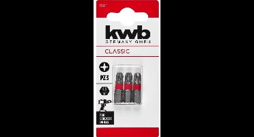 KWB Classic bitjes - PZ3 - 25mm - 3 stuks