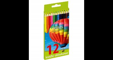 Kleurpotloden 12 stuks, zeshoekig, schoolkwaliteit
