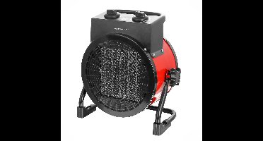 Emerio Power Ventilatorkachel - 3000W - IP20 - 2 Temperatuur instellingen - Regelbare thermostaat - Ventilatiefunctie - Keramisch verwarmingselement - 1.2m Snoerlengte - 30 m² - FH-128620 Rood