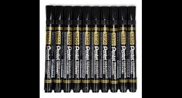 Pentel Permanente Markers Zwart - Set van 10