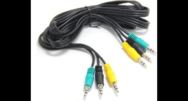 Vervangende audiokabel voor 5.1-kanalen computerluidsprekers, 3,5 mm TRS-stekker mannelijk naar mannelijk 6ft cable geschikt voor diverse modellen.