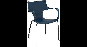 Workliving Jim Stoel - Navy - Zwart Onderstel