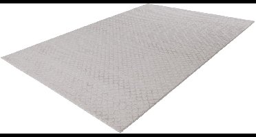 Pierre Cardin Vloerkleed - Modern Tapijt - Geometrisch Patroon - Zilver - Luxe en Elegant - Zacht en Comfortabel