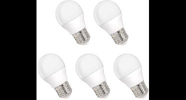 Spectrum LED Kogellamp E27 6W - 230V - 520 Lumen - 3000K Warm wit - Gezellig licht - Energiezuinig - 5 stuks