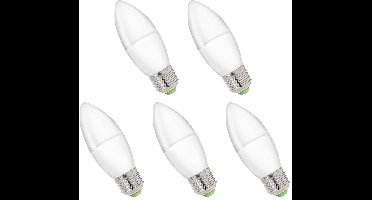 Spectrum LED Kaarslamp E27 6W - 230V - 520 Lumen - 3000K Warm wit - Gezellig licht - Energiezuinig - 5 stuks