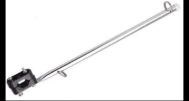 Fes Marine - RVS vlaggenstok 356mm met relingklem - 19 tot 25 mm reling - 20x30 cm vlag