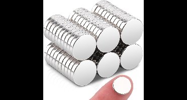 Magnetische-60 stuks-10 x 2 mm-rond-zilver-set van 60