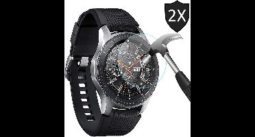 Screenprotector geschikt voor Samsung Galaxy Watch 46mm - Tempered Glass Gehard Glas - 2 Stuks