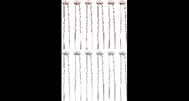 JeiibrZui Haarspeld Met Strasssteentjes - Parel Haarspelden - Stevige Houding Comfortabel Draagbaar - 12 Stuks - Goud Zilver