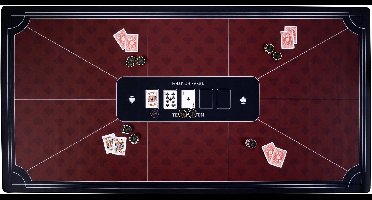 Pokerkleed rood (177x89cm) - Engelhart