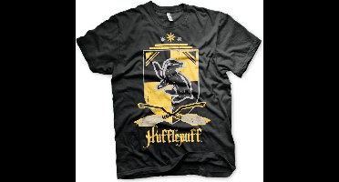 Harry Potter Hufflepuff Heren T-shirt - zwart - XL