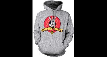 Looney Tunes Distressed Logo Hoodie Heather-Grey-L