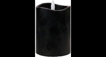 Arti Casa LED Kaars - Timer 6 uur - Werkt op Batterijen - 7,5 x 10 cm - Zwart