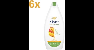 Dove Care by Nature Douchegel Uplifting Mango & Amandel – 6x 400 ml – Hydraterend en Verzorgend | Voordeelverpakking