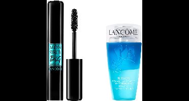 Lancôme 2-Step Wimper Routine Waterproof Mascara | Make Up Remover - Monsieur Big Mascara Waterproof Zwart & Bi-Facil Oog Make-up Remover 75ml