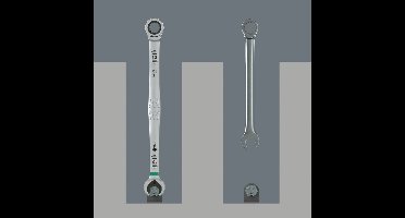 Wera 05020380001 6007 Joker 5 Set 1 Ring-steeksleutelset 5-delig Sleutelbreedte (metrisch) 8 - 19 mm