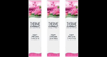 Therme Interieurspray Saigon Pink Lotus - Voordeelverpakking 3 x 60 ml - Huisparfum - Textielverfrisser