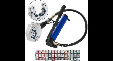 Hydraulische Slangkrimptang – Slangpers – Slangkrimpset – Airco Krimptang – Koolstofslang Krimpper – Aluminium Frame – 7 Matrijzen – Gescheiden Hydraulisch Systeem