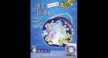 Lichtgevende papieren zeedieren knutselset, blauw