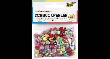 Kraaltjes 'Glitterende Hartjes', glad/geperst