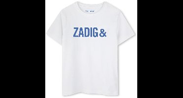 Zadig & Voltaire X60374 T-shirt Met Korte Mouwen Wit 6 Years Jongens