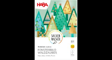 Haba knutselpakket raamdecoratie kerstbomen - 5+