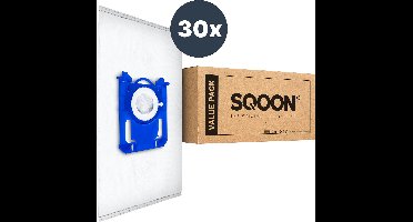 SQOON® - Stofzuigerzakken geschikt voor Philips/AEG Standard Bag 3-D - Model GR201S / E200S / FC8021 - 30 stuks voordeelverpakking
