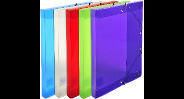 EXACOMPTA verzamelbox Crystal A4 transparant met elastiek 60mm rug