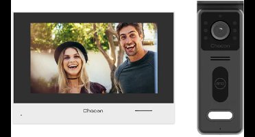 2-draads videofoon met 7" touchscreen en RFID ontgrendeling