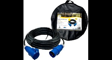 HABA - Verlengkabel 40 meter neopreen 3x 1.5mm² – CEE stekker en CEE contrastekker – in tas