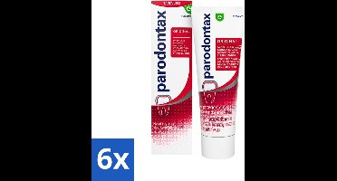 6 x Parodontax - Tandpasta - Original - Versterkt Tandvlees & Verwijdert Tandplak - 75 ml - Tandpasta - Bloedend Tandvlees - Tandplak - Tandvleesontsteking - Fluoride