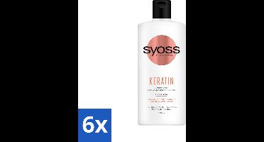 6 x Syoss Keratin Conditioner - Crèmespoeling - Keratine - 440 ml - Herstel Haar - Beschadigd Haar - Krachtig Haar - Droog Haar - Gezond Haar