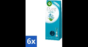 6 x Air Wick Pure - Geurstokjes - Lentedauw - 30ml - Geurstokjes - Luchtverfrissers - Air Wick - Lentedauw - Natuurlijke Geur