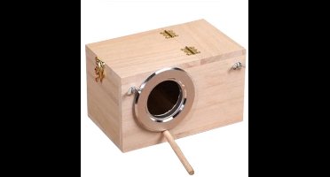 Houten Vogelhuis Medium – Nestkast voor Kleine Vogels & Papegaaien – Fok & Rust – Decoratief Vogelkooi Accessoire voor Huis of Balkon