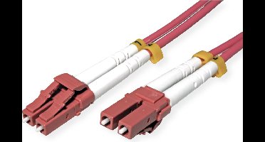 ROLINE glasvezelkabel 50/125µm OM4, LC/LC, staal gepantserd, LSOH , violet, 15 m