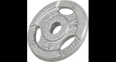 Gorilla Sports Gewicht - Halterschijf - 2,5 kg - Gripper Gietijzer - 30 mm