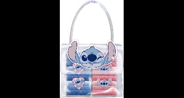 Disney Stitch - Tasje met 12 haarelastieken