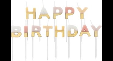 Folat - Kaarsenset 'Happy Birthday' pale pastel