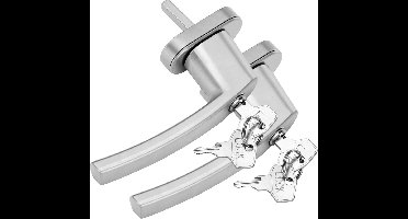 Deuba Raamsluiting 2x Raamkruk Afsluitbaar Kinderslot Zilver