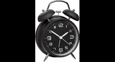 TFA 60.1025.01 - Wekker - Analoog - Stil uurwerk "Sweep" - Alarm - Metaal - Glas - Achtergrondverlichting - Zwart