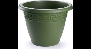 Plasticforte Plantenpot - donkergroen - 30x23 cm - bloempot - kunststof - rond