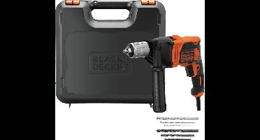 BLACK+DECKER 850W klopboormachine, 1 snelheid, koffer - BEH850K-QS
