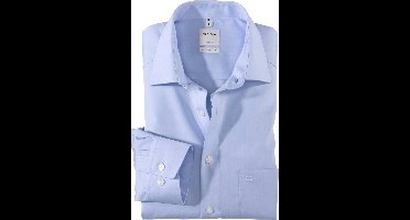 OLYMP Luxor comfort fit overhemd - lichtblauw - Strijkvrij - Boordmaat: 46