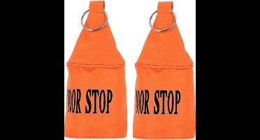 Deurstopper SET 2-Stuks gevuld met zand oranje met ring