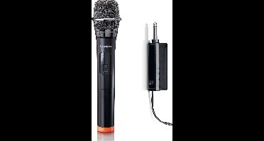 Lenco Microfoon Draadloos - MCW-011BK - Draadloze Microfoon met 6,3 mm ontvanger - Plug & Play - Zwart
